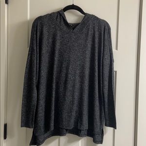 Express charcoal grey hooded tunic XS